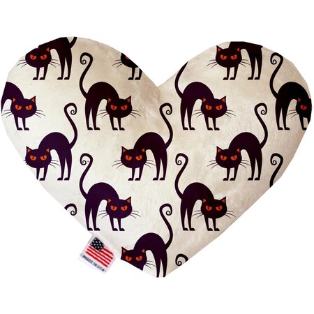 Mirage Pet Products Purple Kitties Canvas Heart Dog Toy 6 in. 1351-CTYHT6